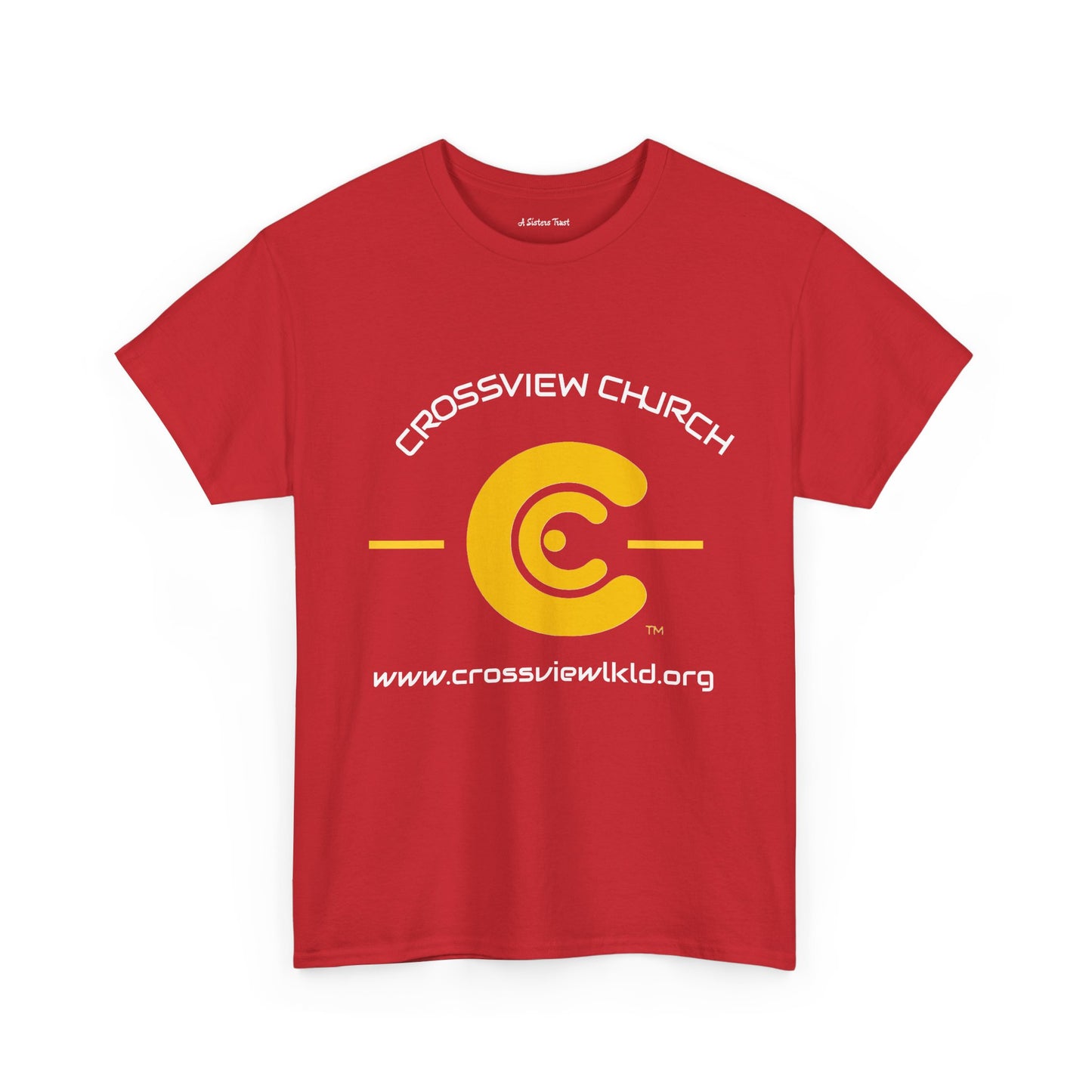Retro Style Unisex Heavy Cotton Tee - Yellow Graphic C Design