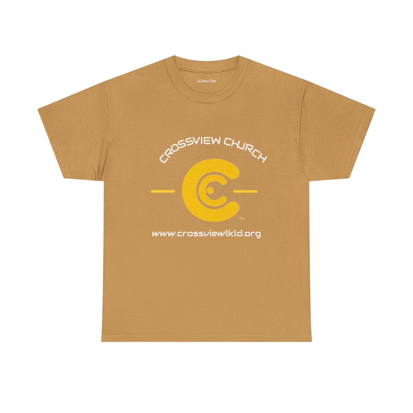 Retro Style Unisex Heavy Cotton Tee - Yellow Graphic C Design
