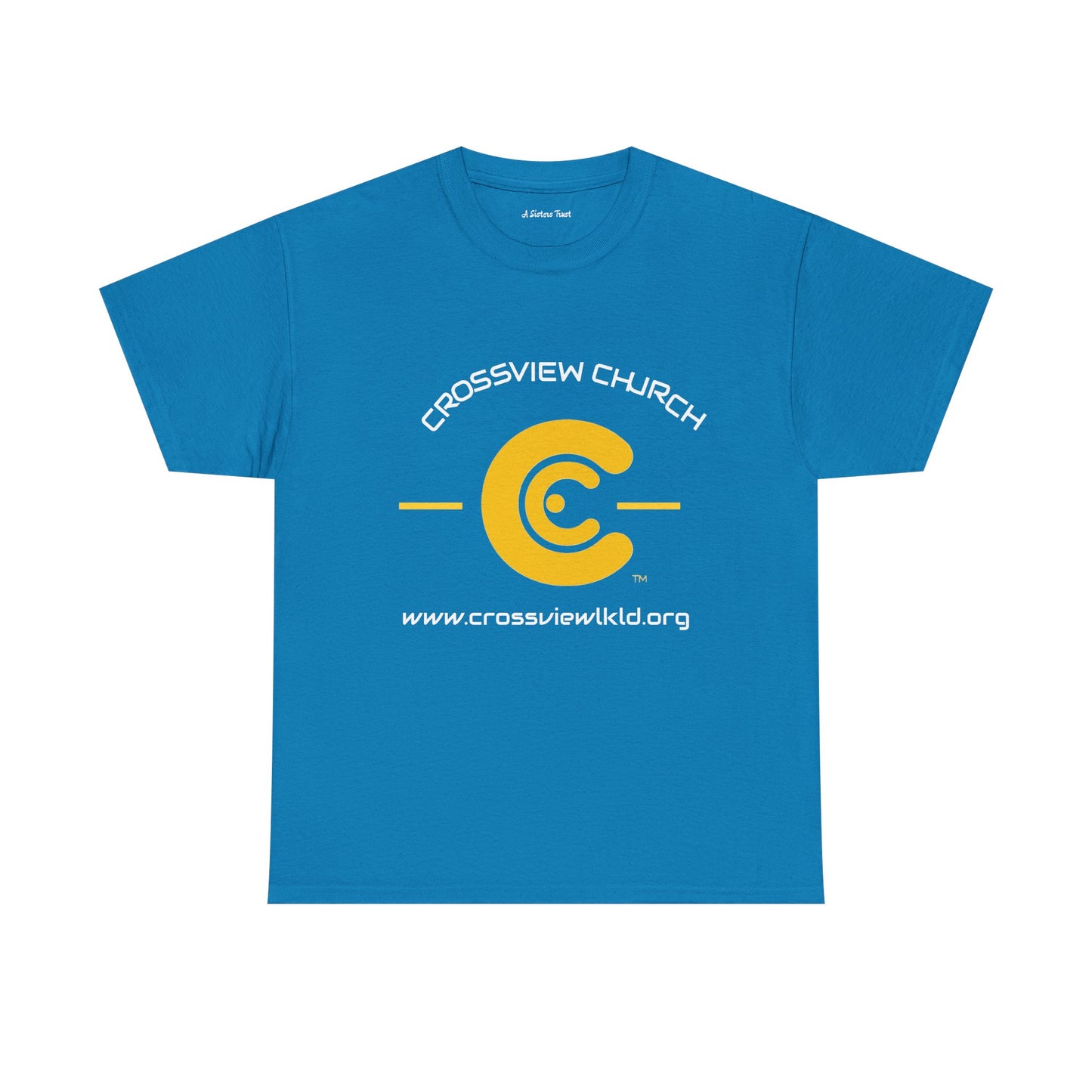 Retro Style Unisex Heavy Cotton Tee - Yellow Graphic C Design