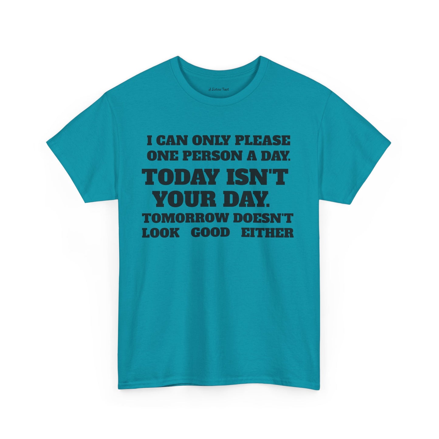 Humorous Unisex Heavy Cotton Tee - "Today Isn't Your Day"