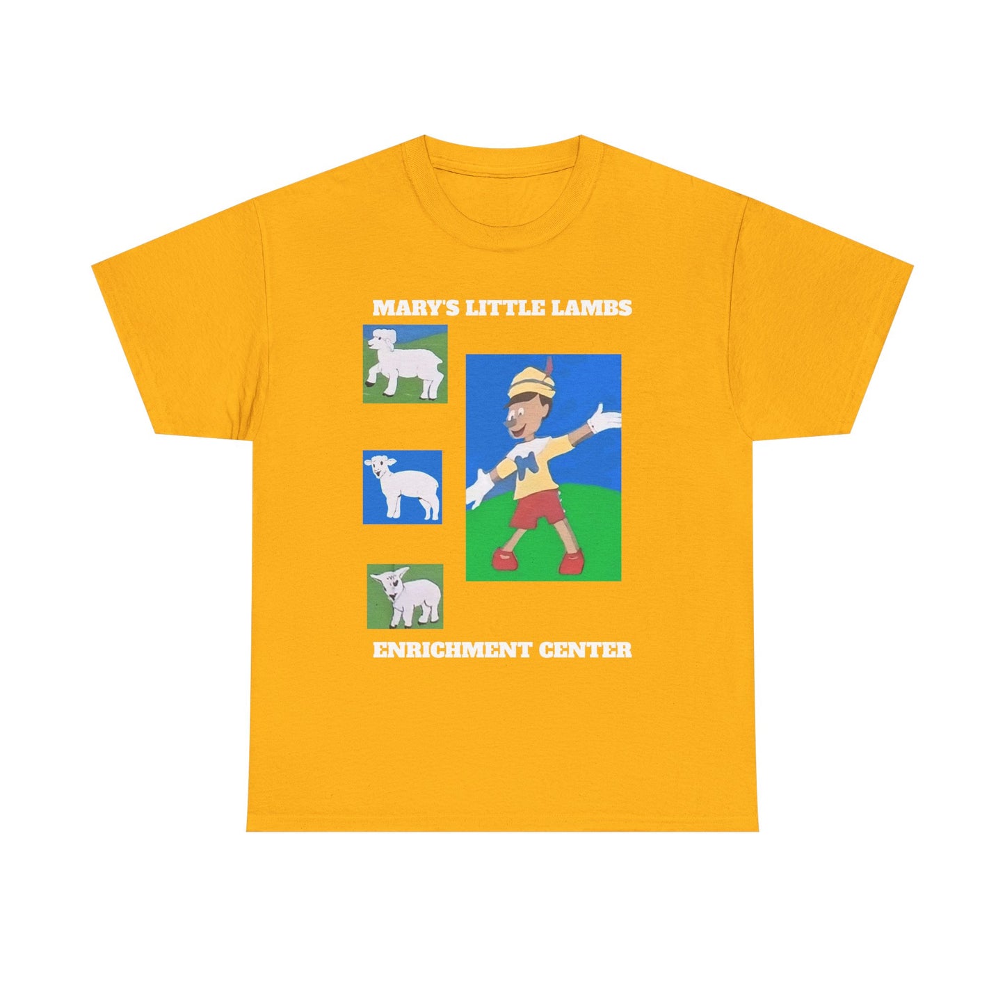 Mary's Little Lambs Enrichment Center Unisex Heavy Cotton Tee – Fun Graphic Tee for Kids & Animal Lovers