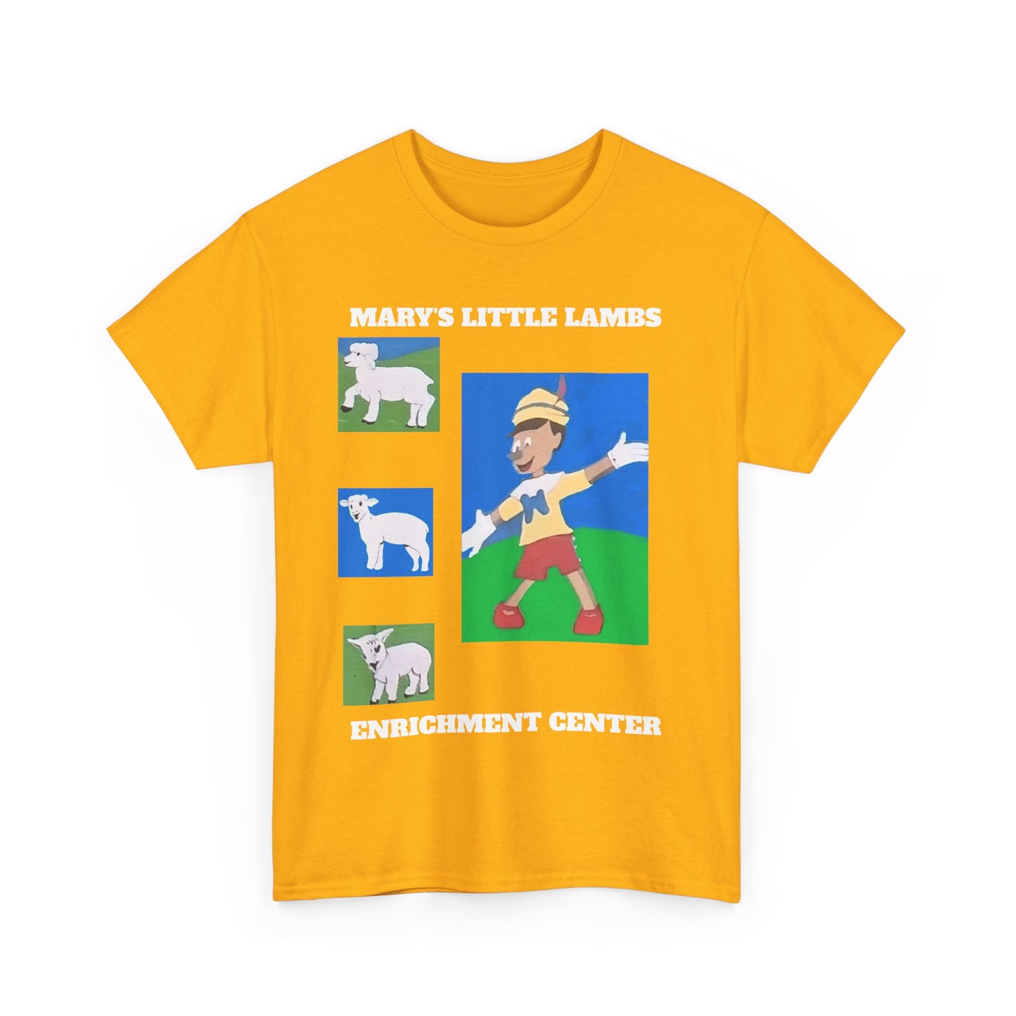Mary's Little Lambs Enrichment Center Unisex Heavy Cotton Tee – Fun Graphic Tee for Kids & Animal Lovers