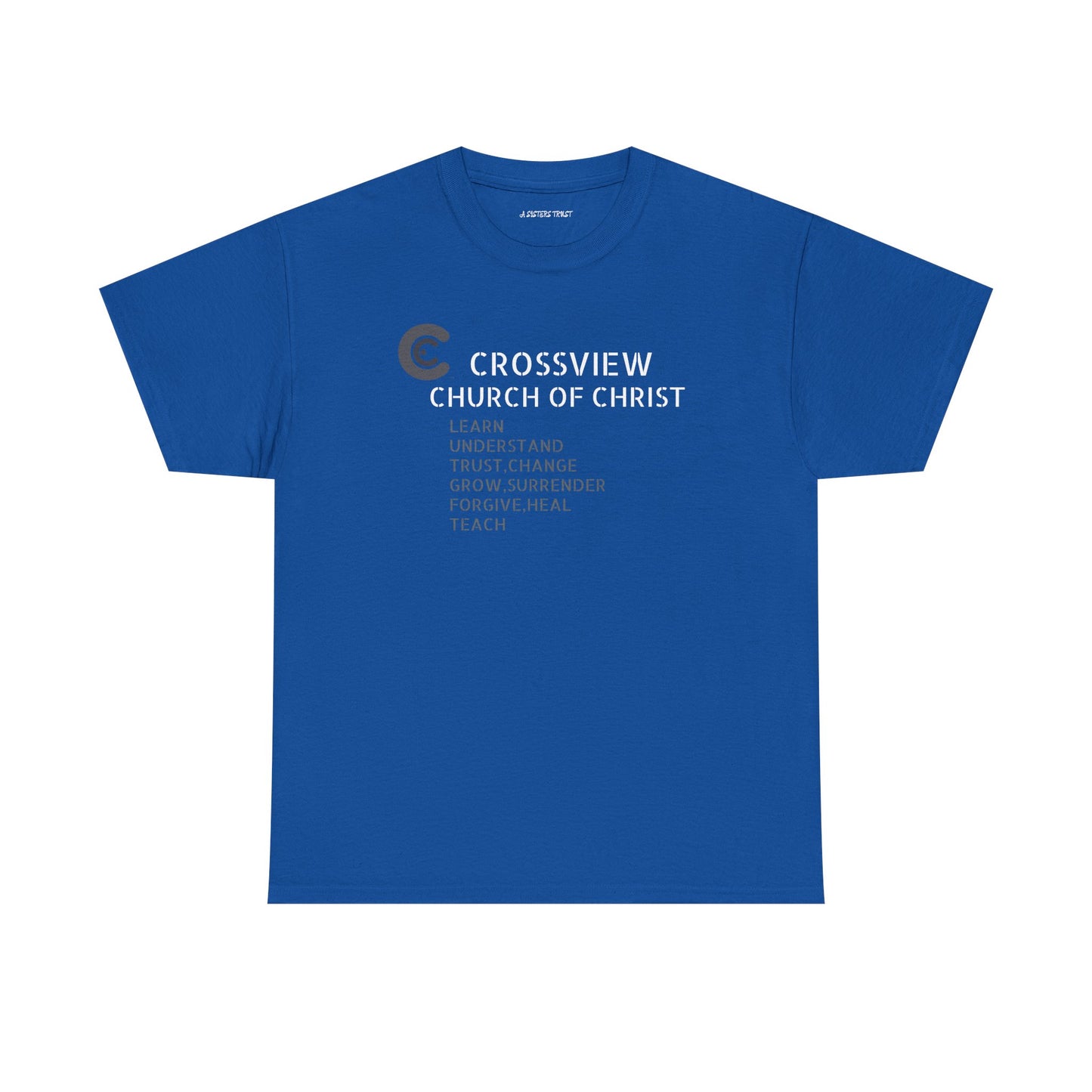 Crossview Church of Christ Tee, Unisex Cotton Shirt, Community Apparel, Faith-Based Gift, Church Gathering Outfit