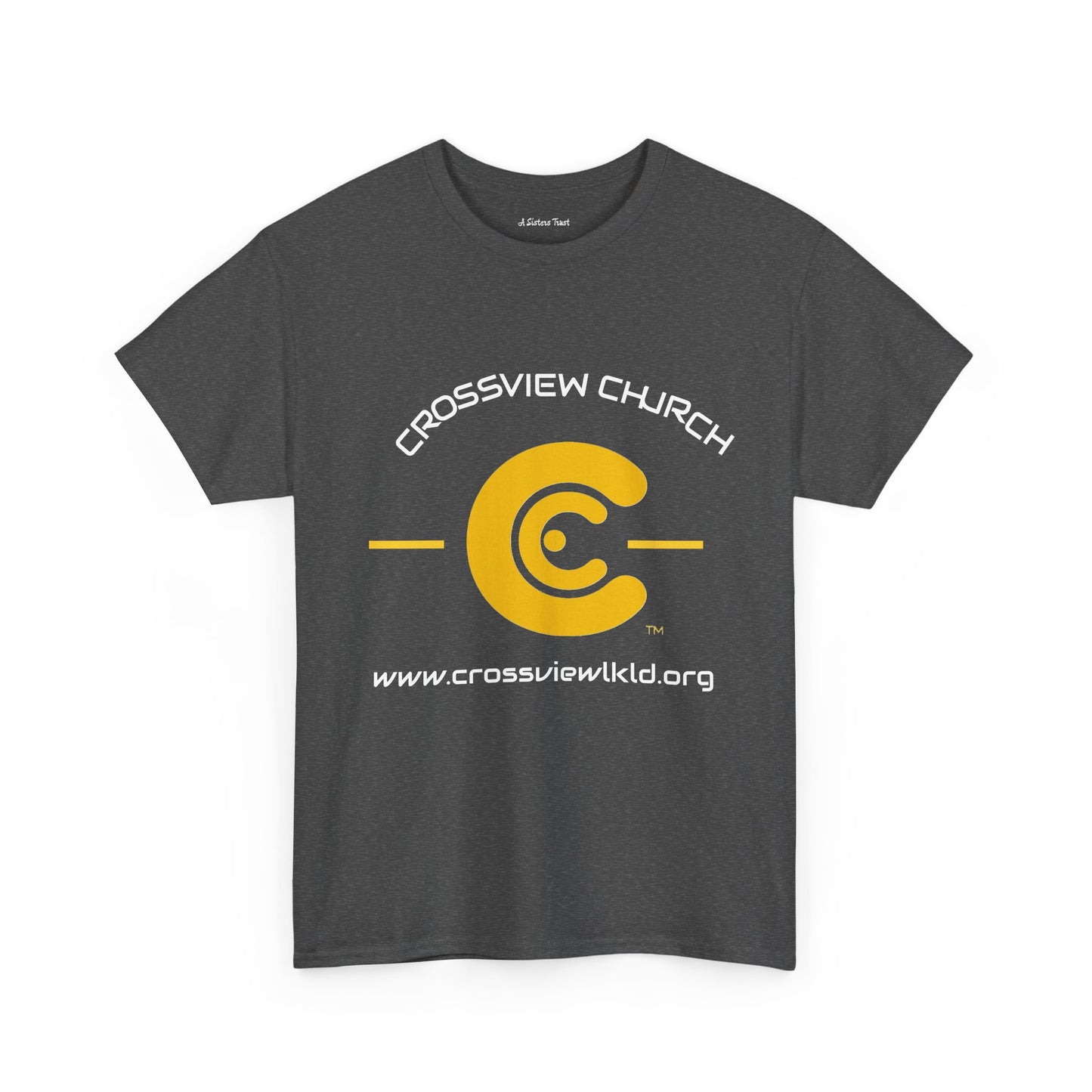 Retro Style Unisex Heavy Cotton Tee - Yellow Graphic C Design