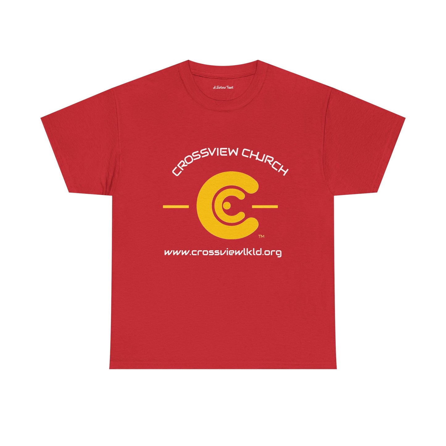 Retro Style Unisex Heavy Cotton Tee - Yellow Graphic C Design