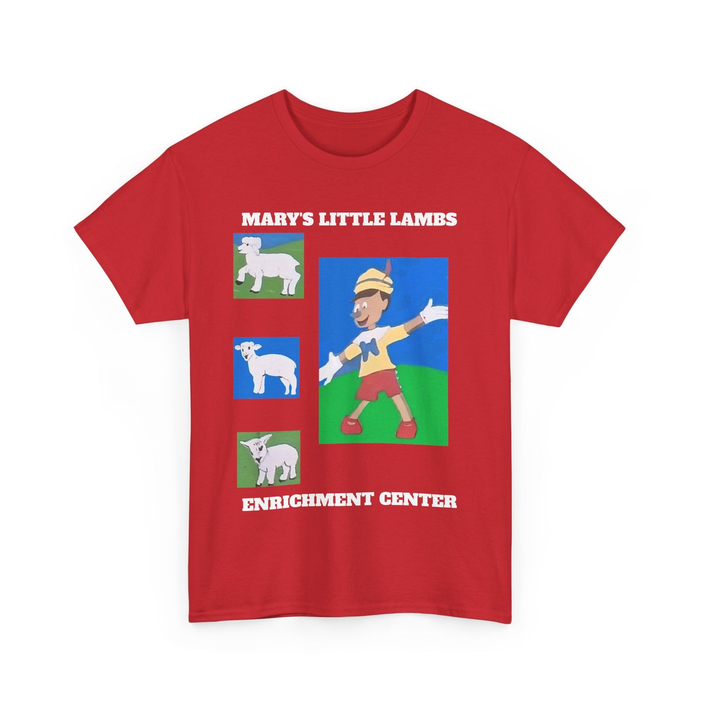 Mary's Little Lambs Enrichment Center Unisex Heavy Cotton Tee – Fun Graphic Tee for Kids & Animal Lovers