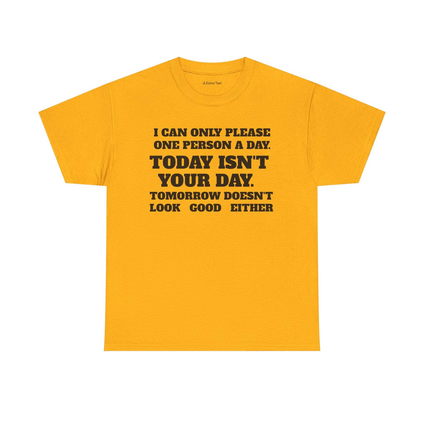 Humorous Unisex Heavy Cotton Tee - "Today Isn't Your Day"