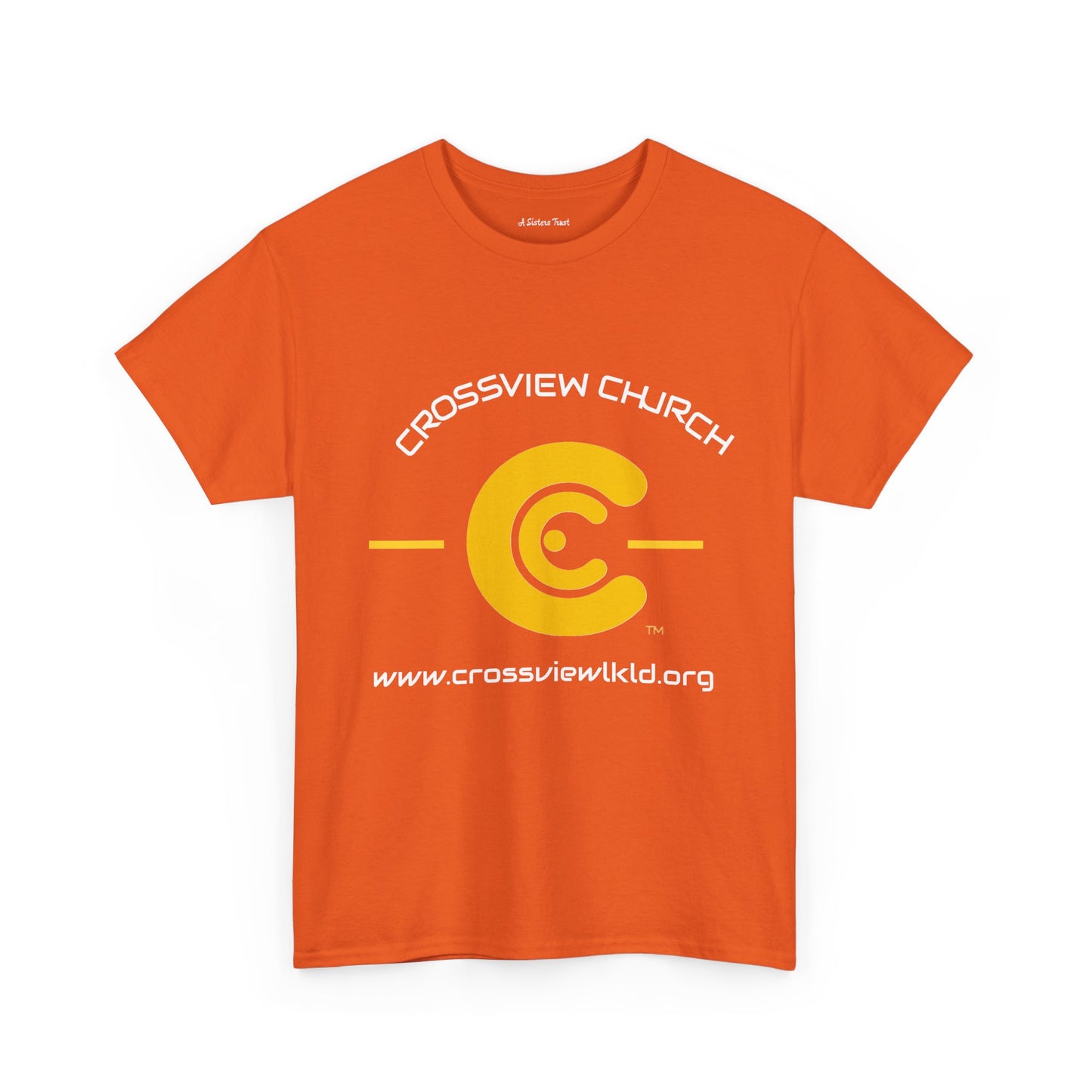 Retro Style Unisex Heavy Cotton Tee - Yellow Graphic C Design