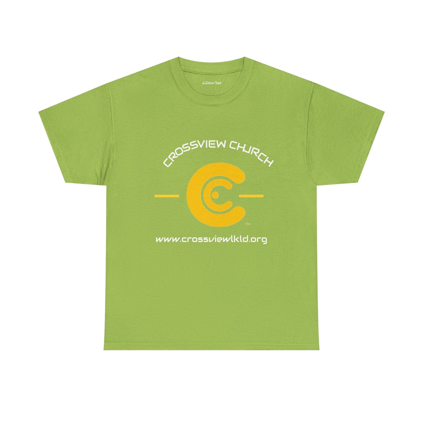Retro Style Unisex Heavy Cotton Tee - Yellow Graphic C Design