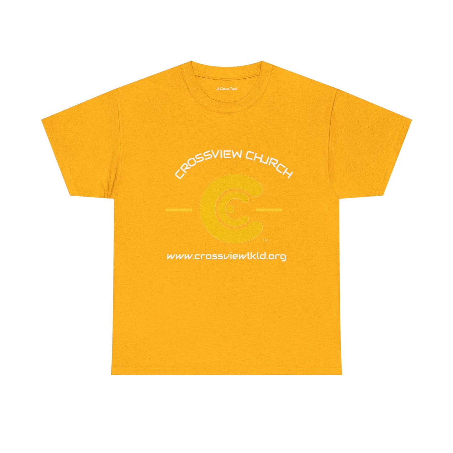Retro Style Unisex Heavy Cotton Tee - Yellow Graphic C Design