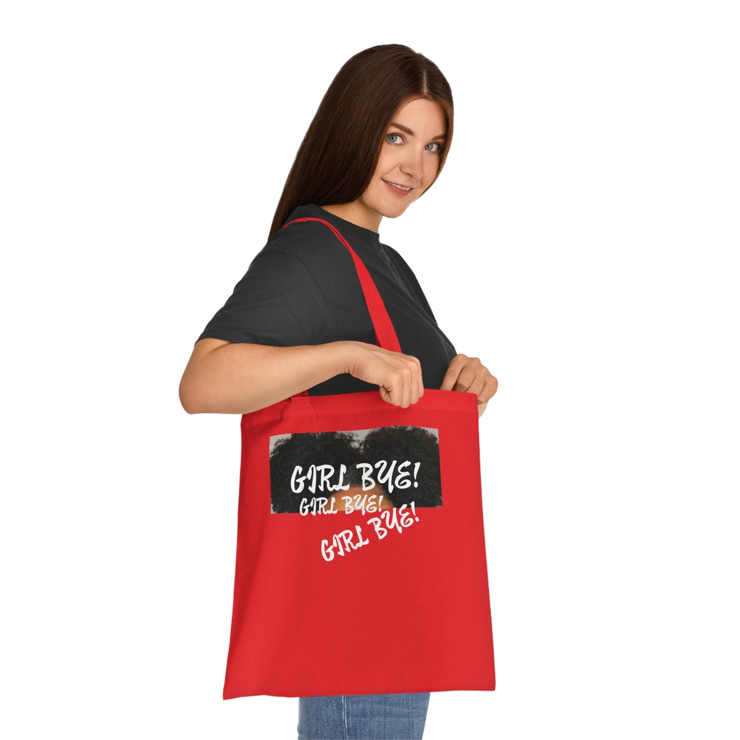 Empowering Cotton Tote - 'Girl Bye!' Motivational Bag for Daily Use