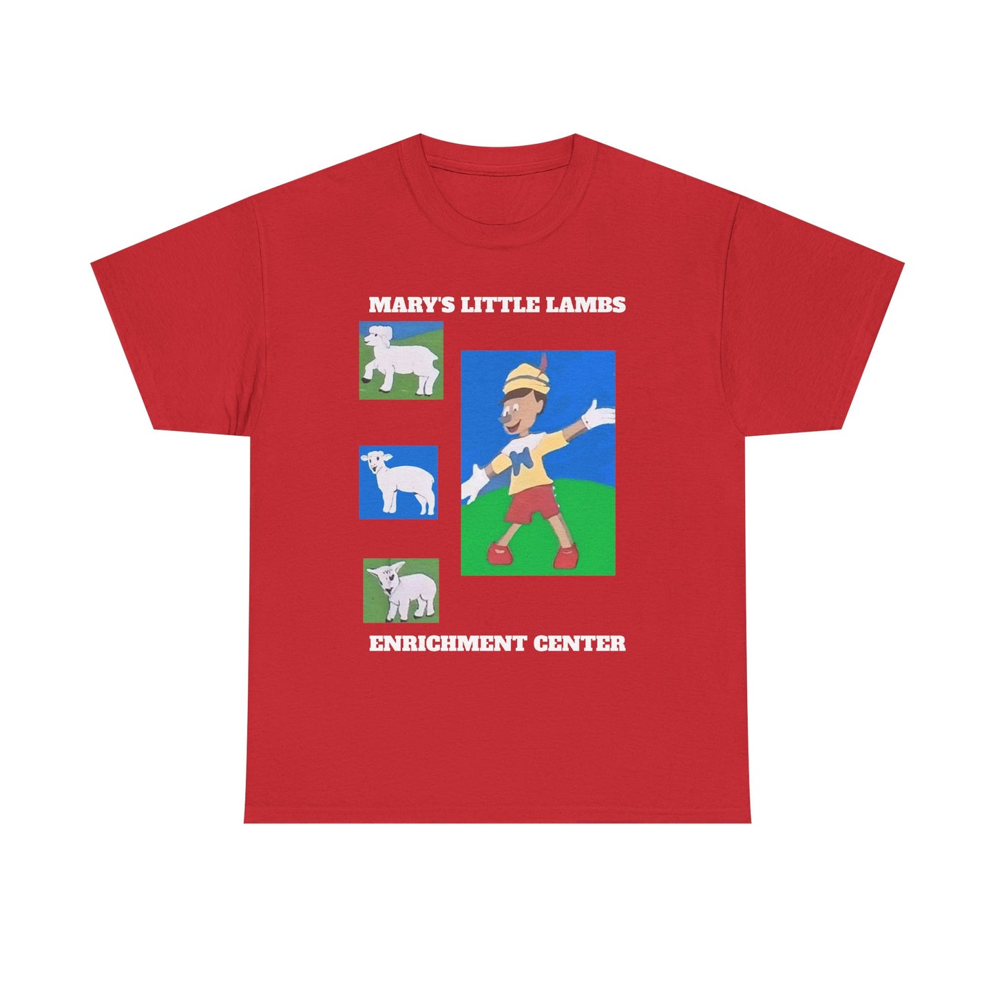 Mary's Little Lambs Enrichment Center Unisex Heavy Cotton Tee – Fun Graphic Tee for Kids & Animal Lovers