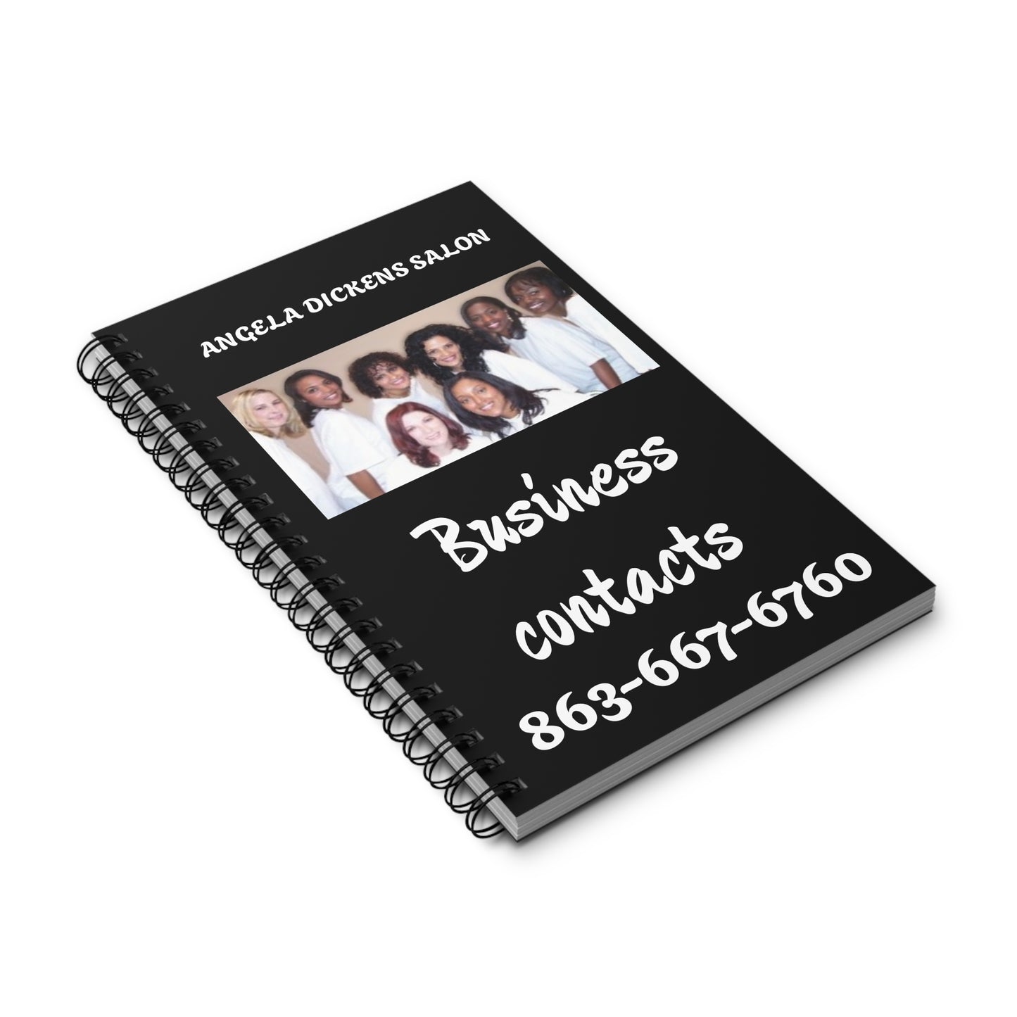 Angela Dickens Salon Business Contacts Spiral Journal