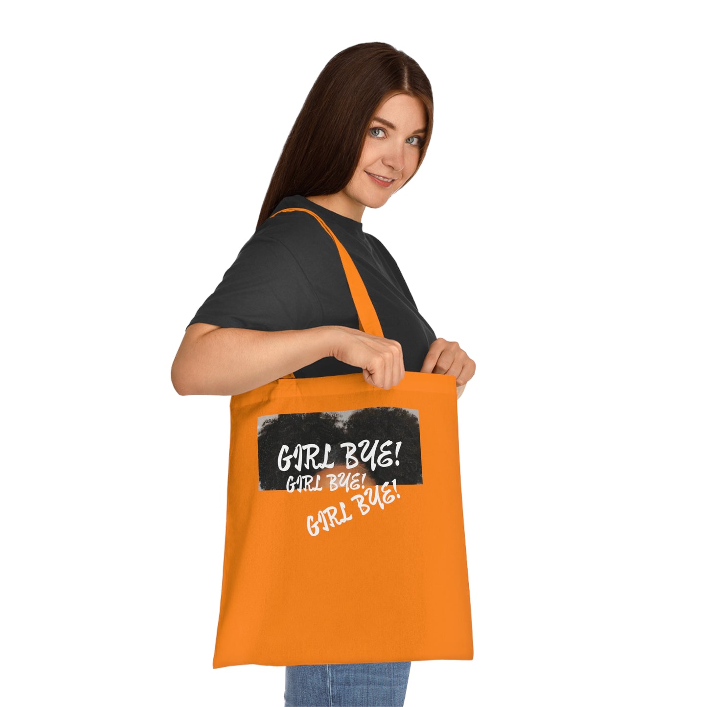 Empowering Cotton Tote - 'Girl Bye!' Motivational Bag for Daily Use