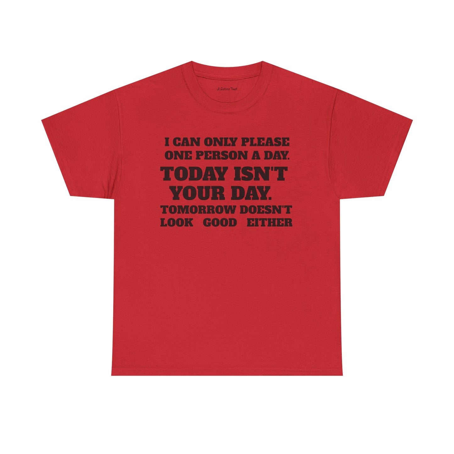 Humorous Unisex Heavy Cotton Tee - "Today Isn't Your Day"
