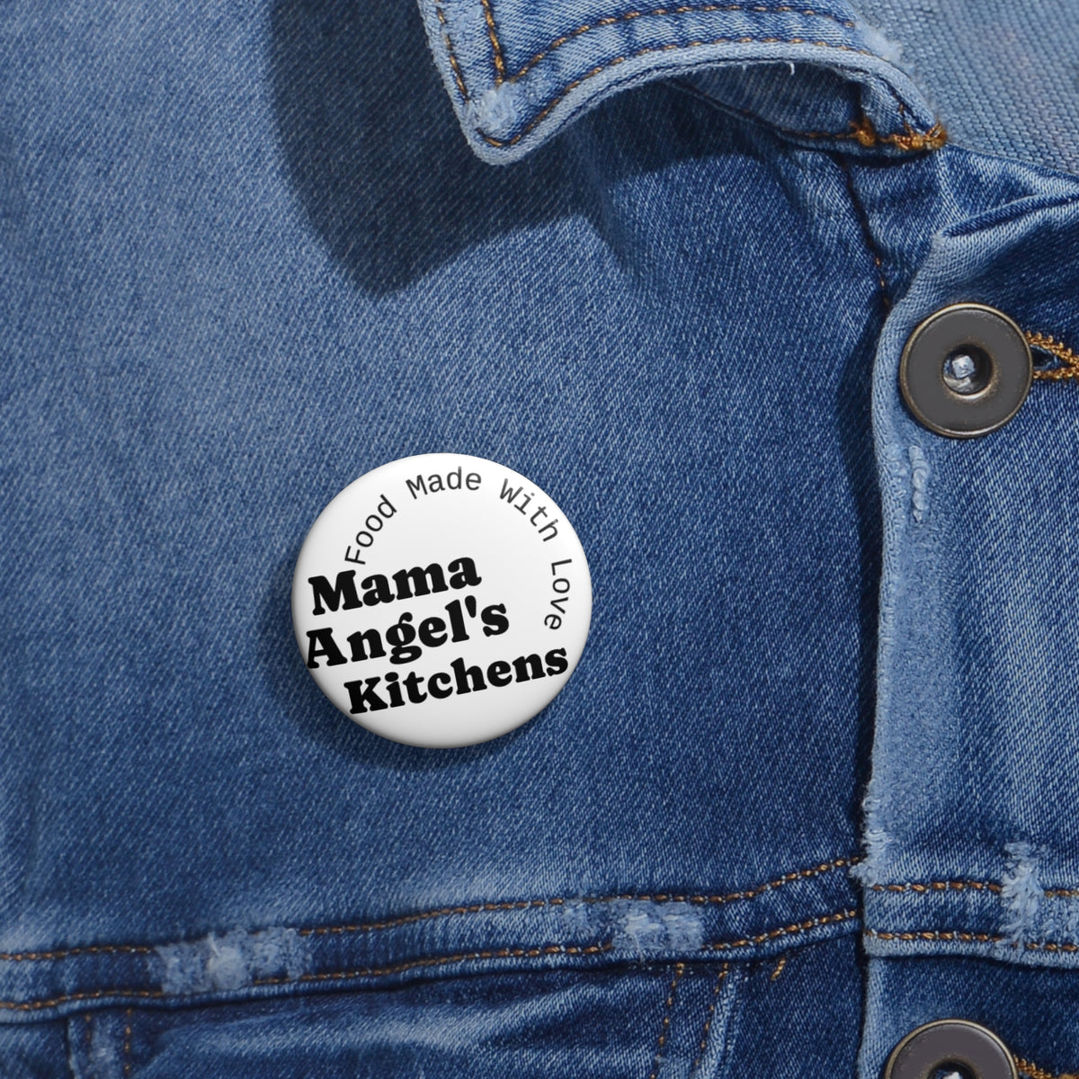 Mama Angel’s Kitchens Food Made With Love Pin Button