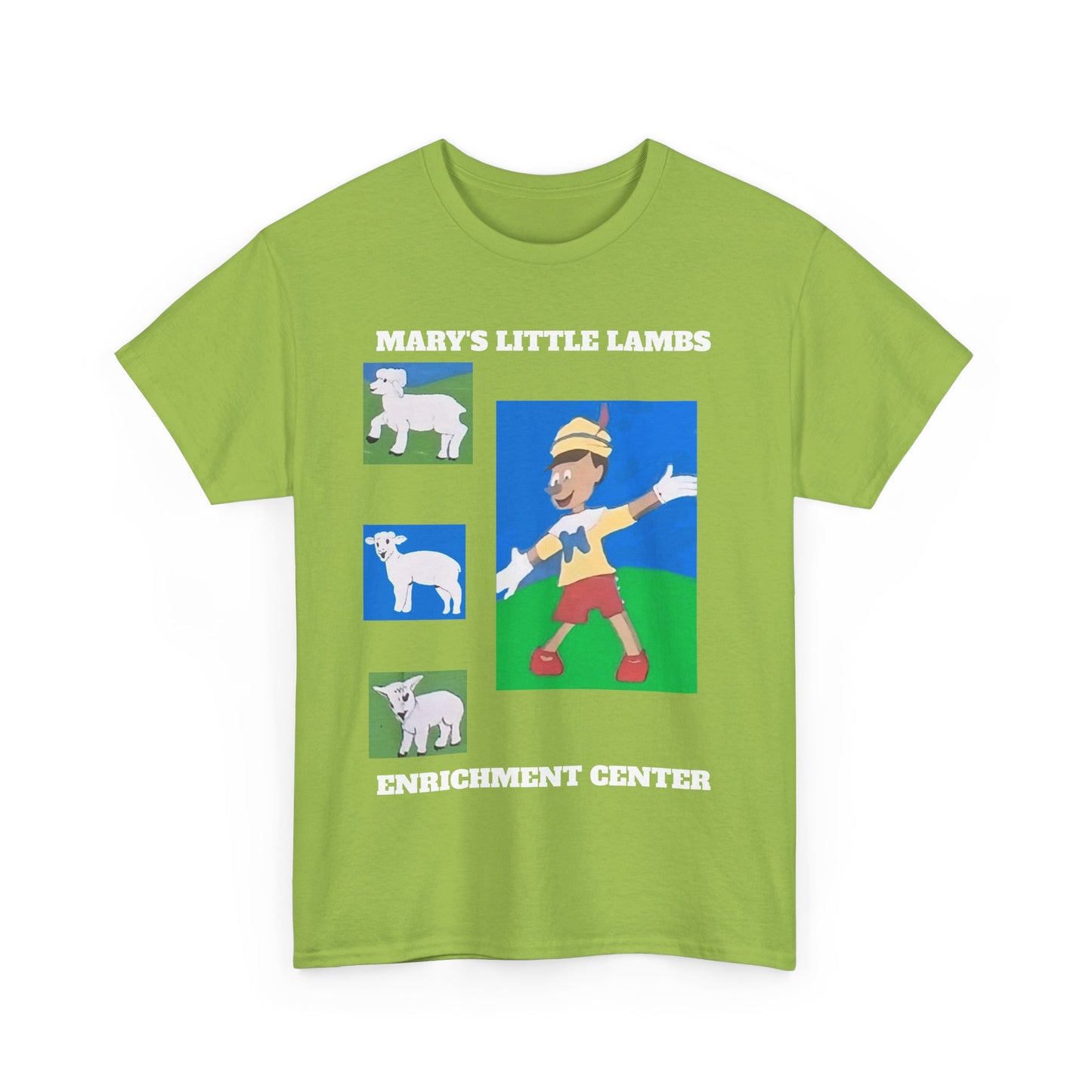 Mary's Little Lambs Enrichment Center Unisex Heavy Cotton Tee – Fun Graphic Tee for Kids & Animal Lovers