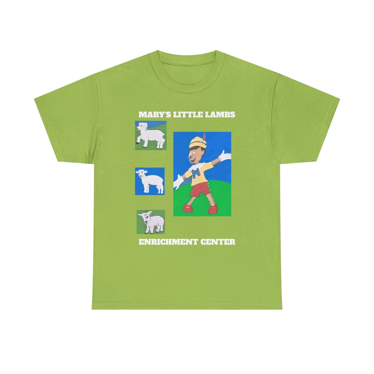 Mary's Little Lambs Enrichment Center Unisex Heavy Cotton Tee – Fun Graphic Tee for Kids & Animal Lovers