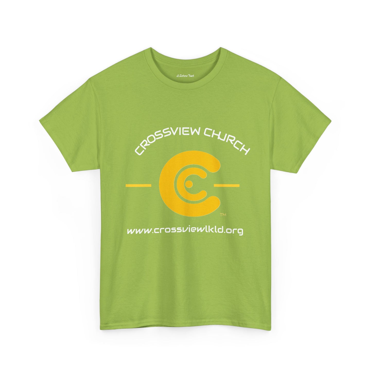 Retro Style Unisex Heavy Cotton Tee - Yellow Graphic C Design
