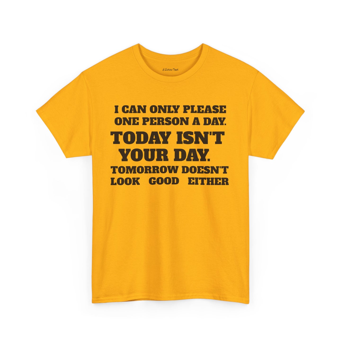 Humorous Unisex Heavy Cotton Tee - "Today Isn't Your Day"