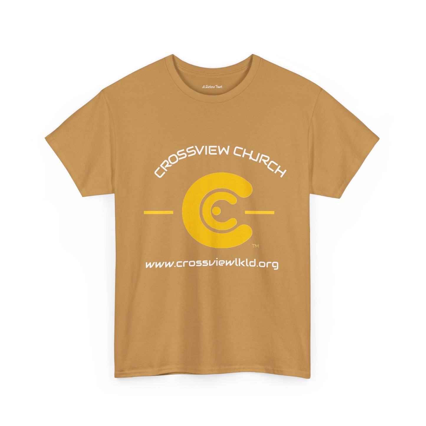 Retro Style Unisex Heavy Cotton Tee - Yellow Graphic C Design