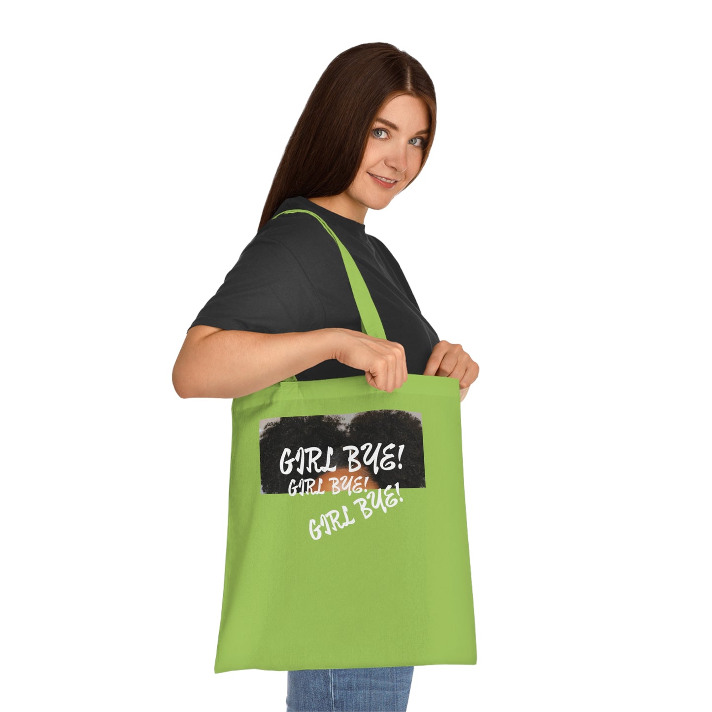 Empowering Cotton Tote - 'Girl Bye!' Motivational Bag for Daily Use