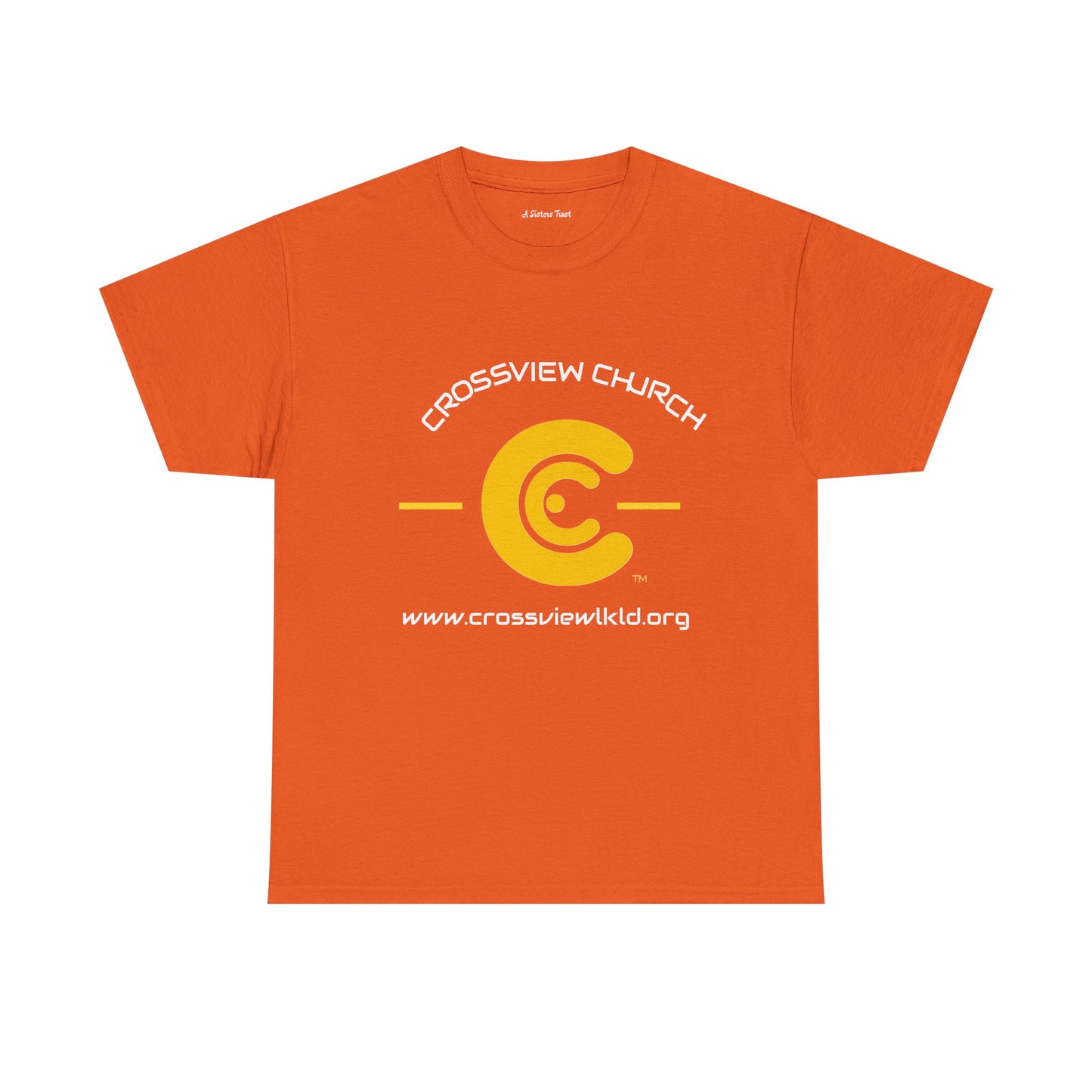 Retro Style Unisex Heavy Cotton Tee - Yellow Graphic C Design
