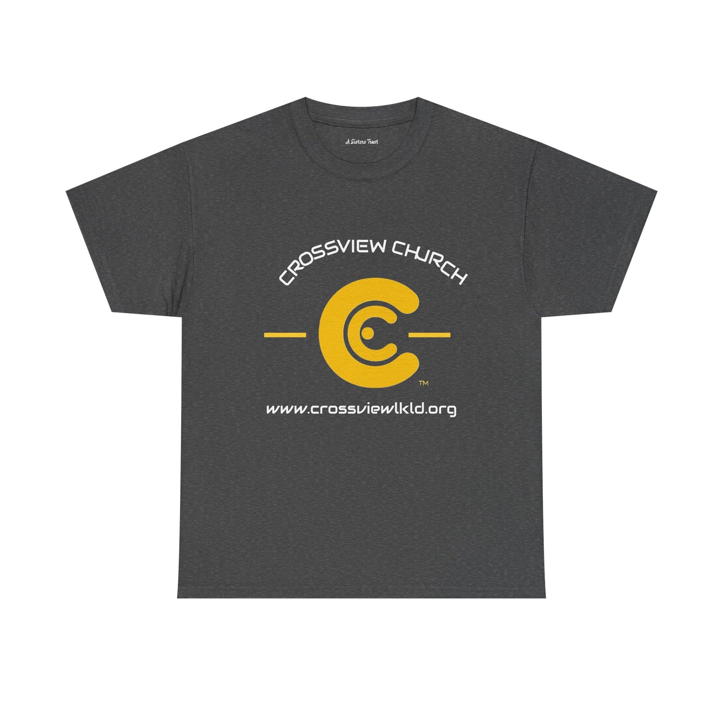 Retro Style Unisex Heavy Cotton Tee - Yellow Graphic C Design