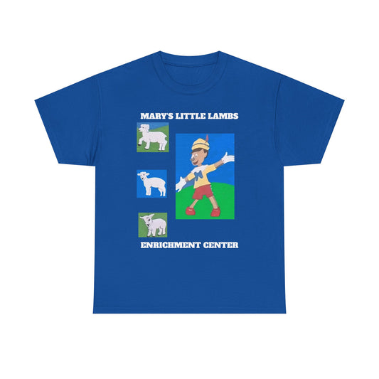 Mary's Little Lambs Enrichment Center Unisex Heavy Cotton Tee – Fun Graphic Tee for Kids & Animal Lovers