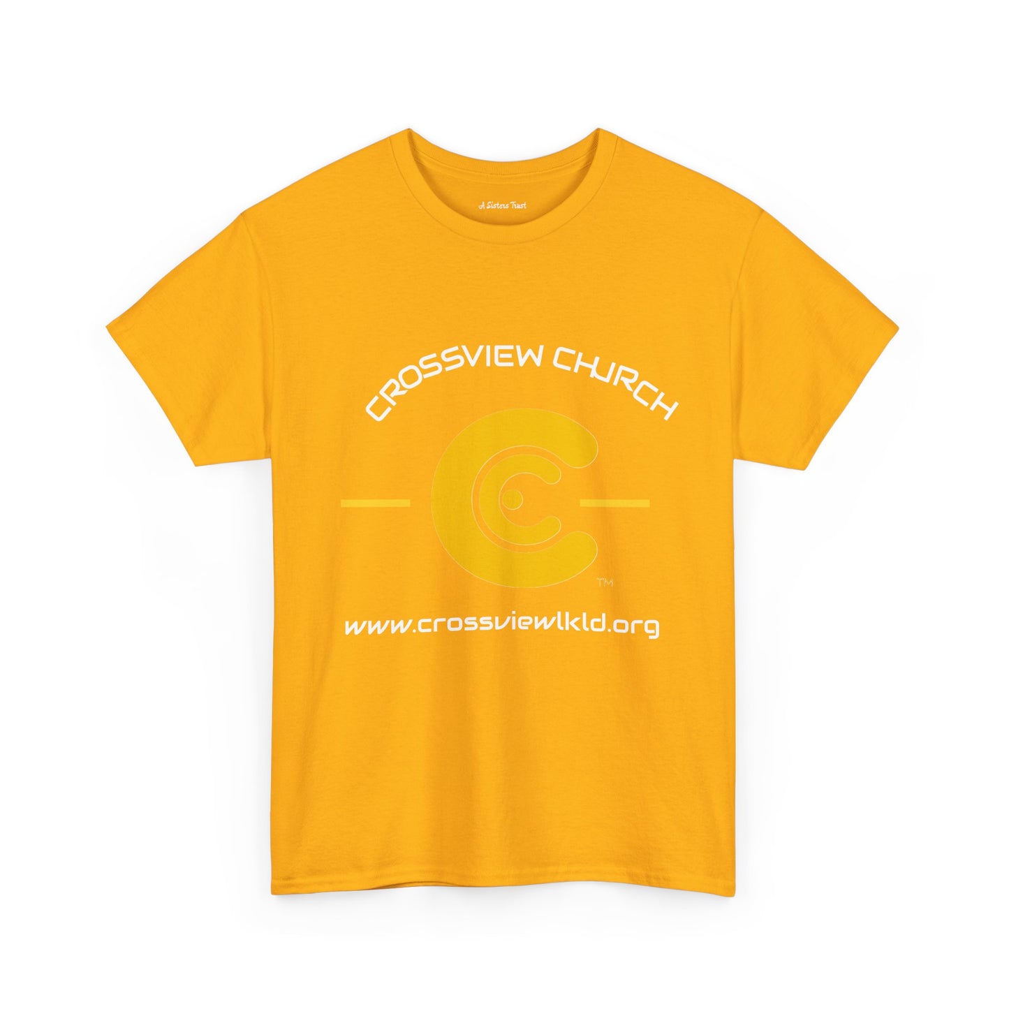 Retro Style Unisex Heavy Cotton Tee - Yellow Graphic C Design