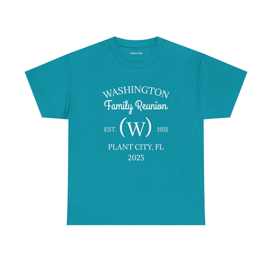 Custom Family Reunion Tee - Washington Family (Est. 2025) - Unisex Heavy Cotton