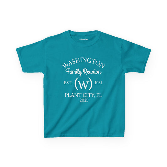 Washington Family Reunion Kids Heavy Cotton Tee - Custom Family Shirt for Kids