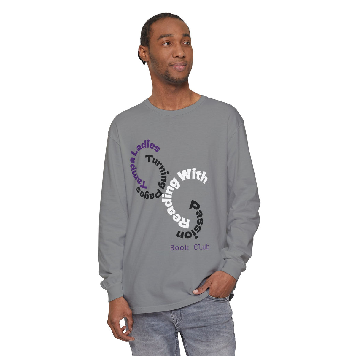 Book Club Long Sleeve T-Shirt – “Turn With Passion” Reading Shirt