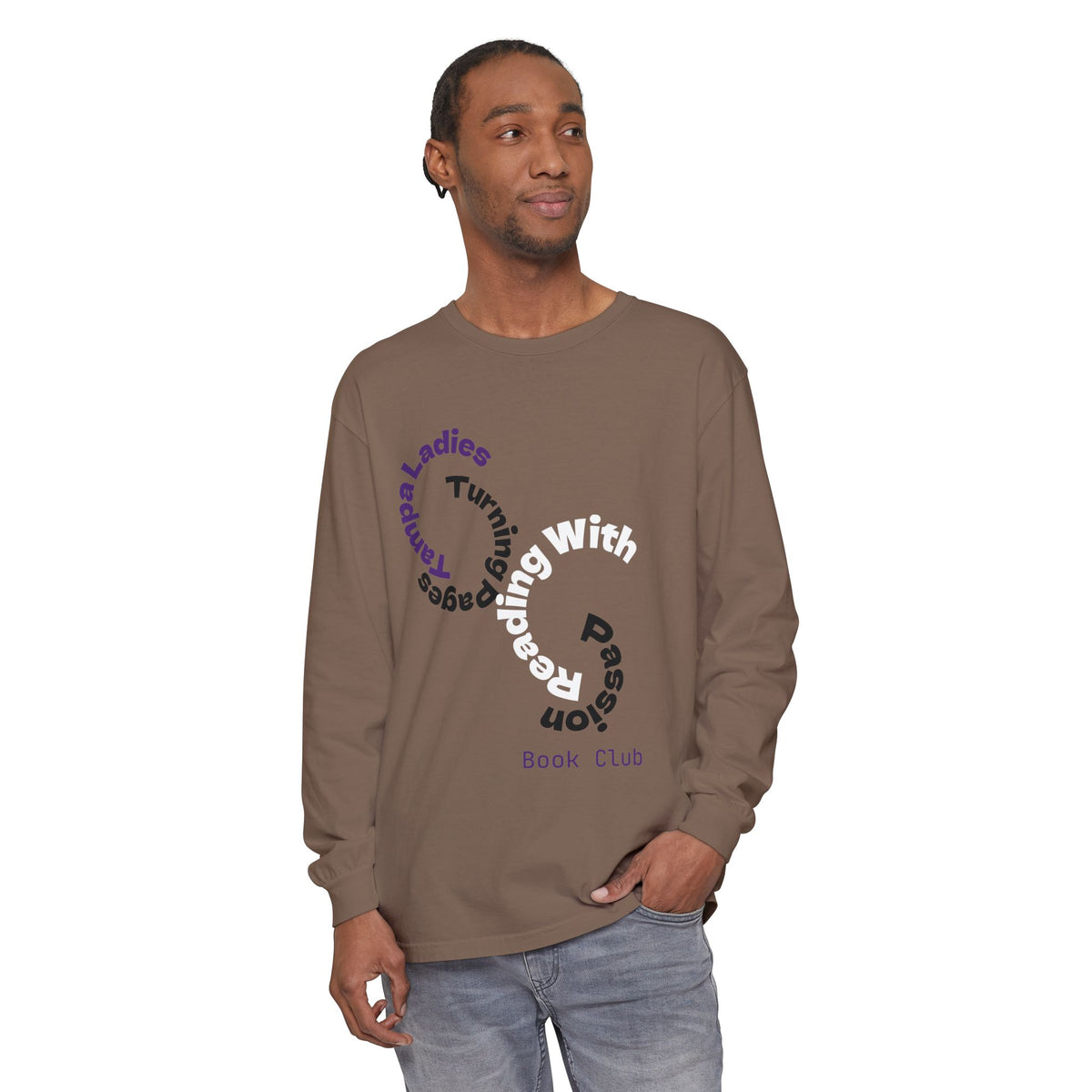 Book Club Long Sleeve T-Shirt – “Turn With Passion” Reading Shirt
